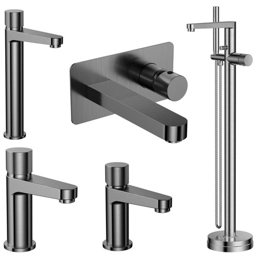 Gun metal bathroom - metal, basin