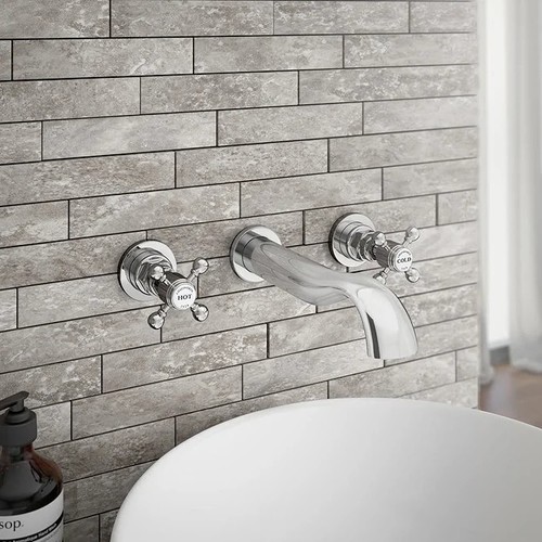 Wall mounted basin mixer tap - wall,