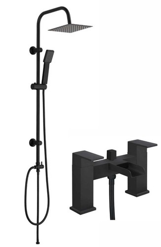 Matt black modern square - matt,