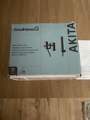 Good home black bath - bath, tap