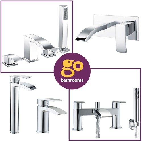 Chrome modern tap - modern, bathroom