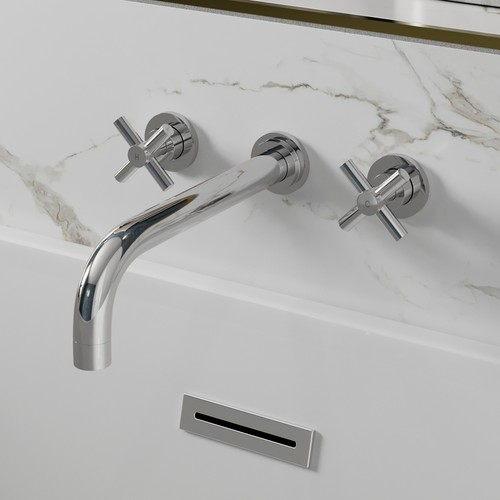 Wall mounted bath mixer - bath,