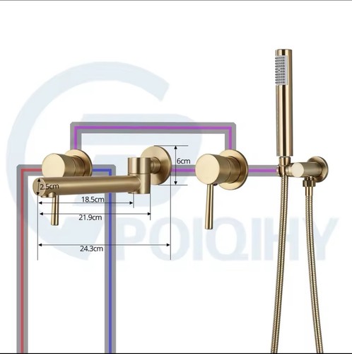 Wall mounted bath taps - wall,