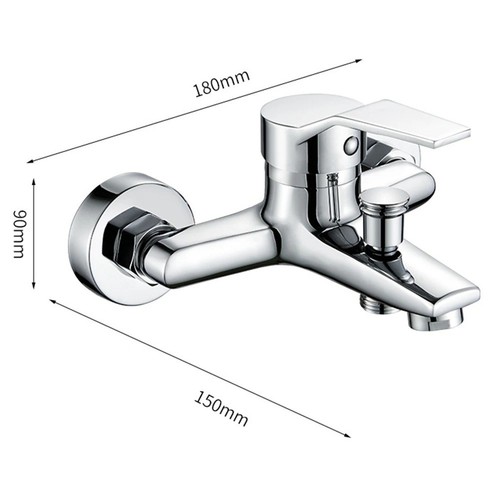 Chrome wall mounted bath - chrome,