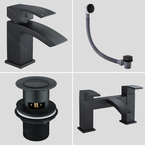 Black bath basin tap mono - bath, &