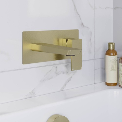 Brushed brass wall mounted - brushed,