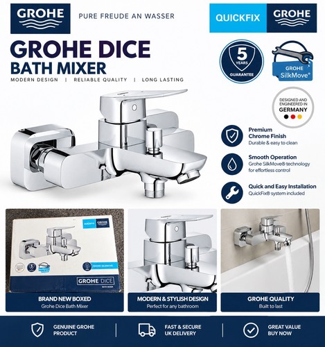 Grohe dice bath mixer tap - grohe,