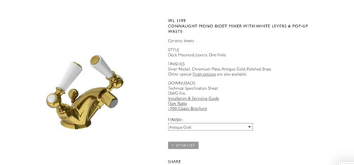 Lefroy brooks basin bidet - basin,