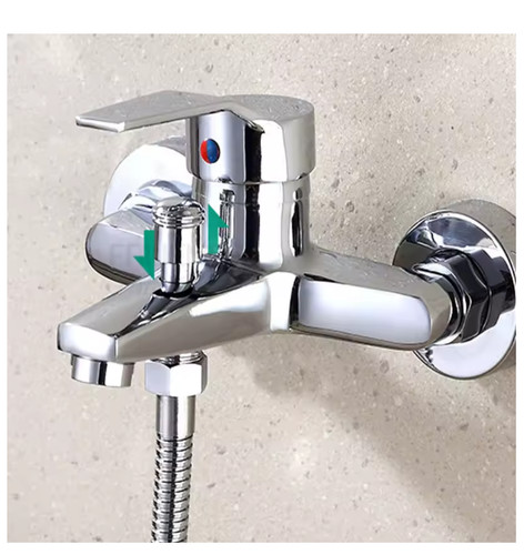 Chrome wall mounted bath - wall,