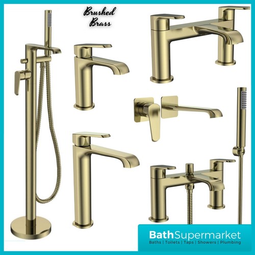 Brushed brass bathroom tap - brushed,