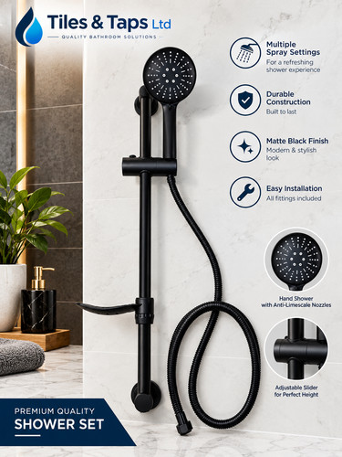 Matt black round - black,