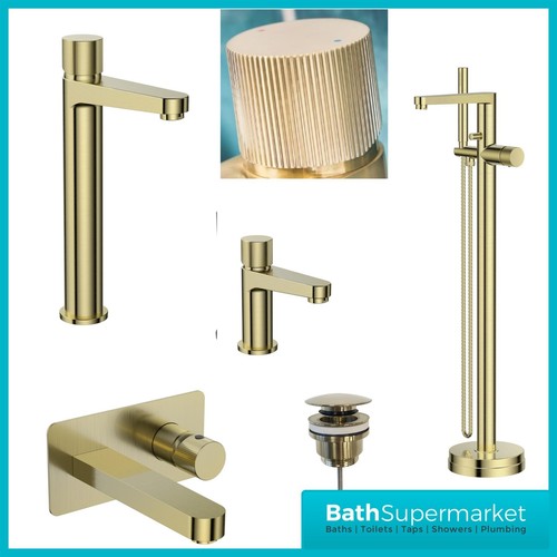 Brushed brass basin - brushed, tap